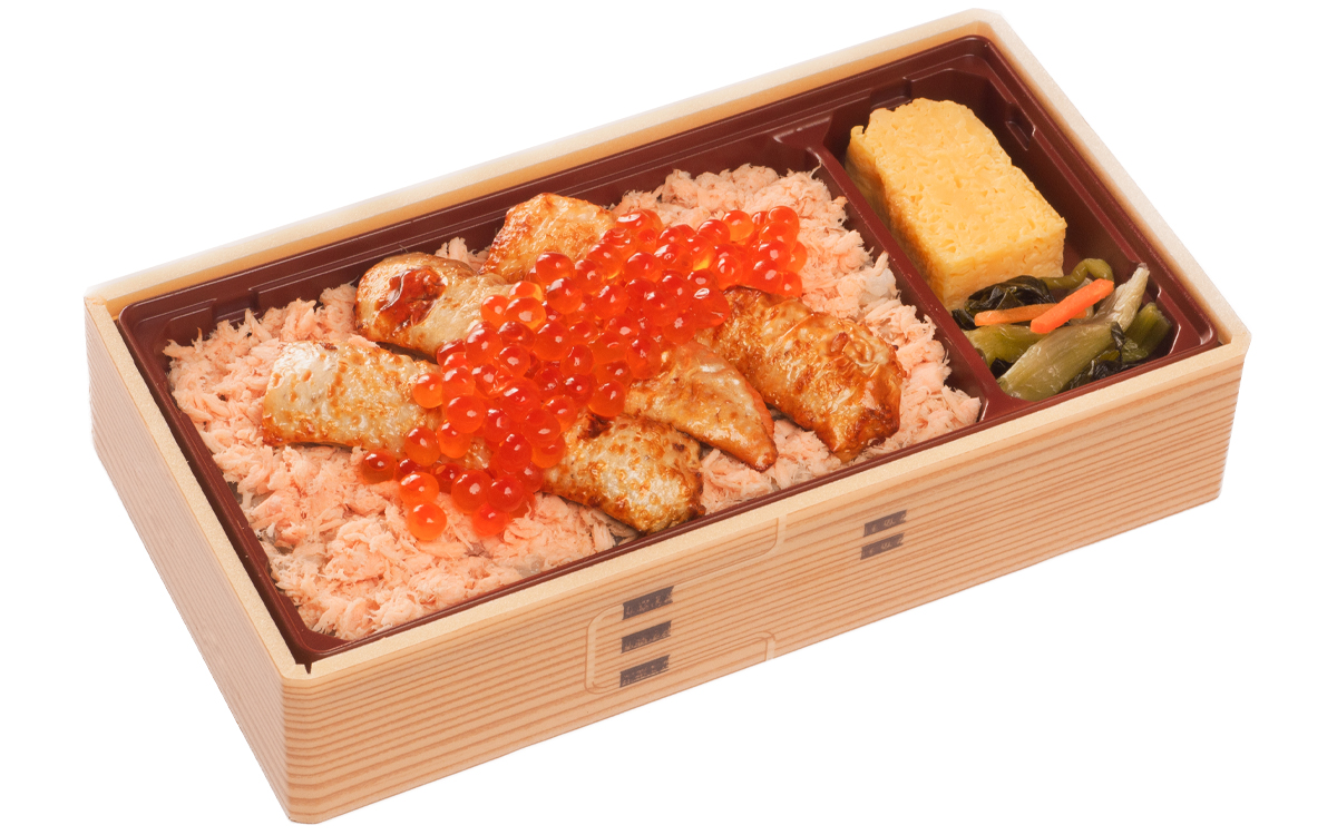 炙りサーモンハラスと贅沢イクラのすし弁